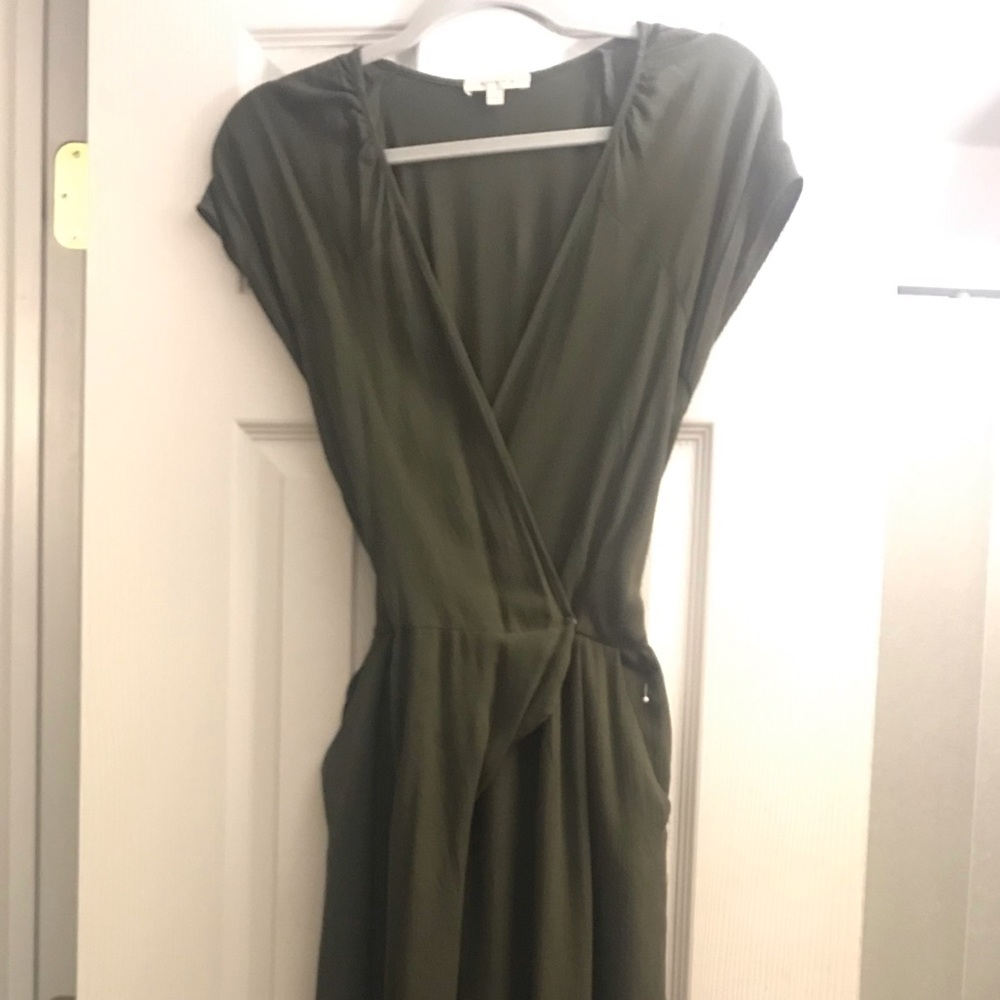 Army Green Wrap Jumpsuit